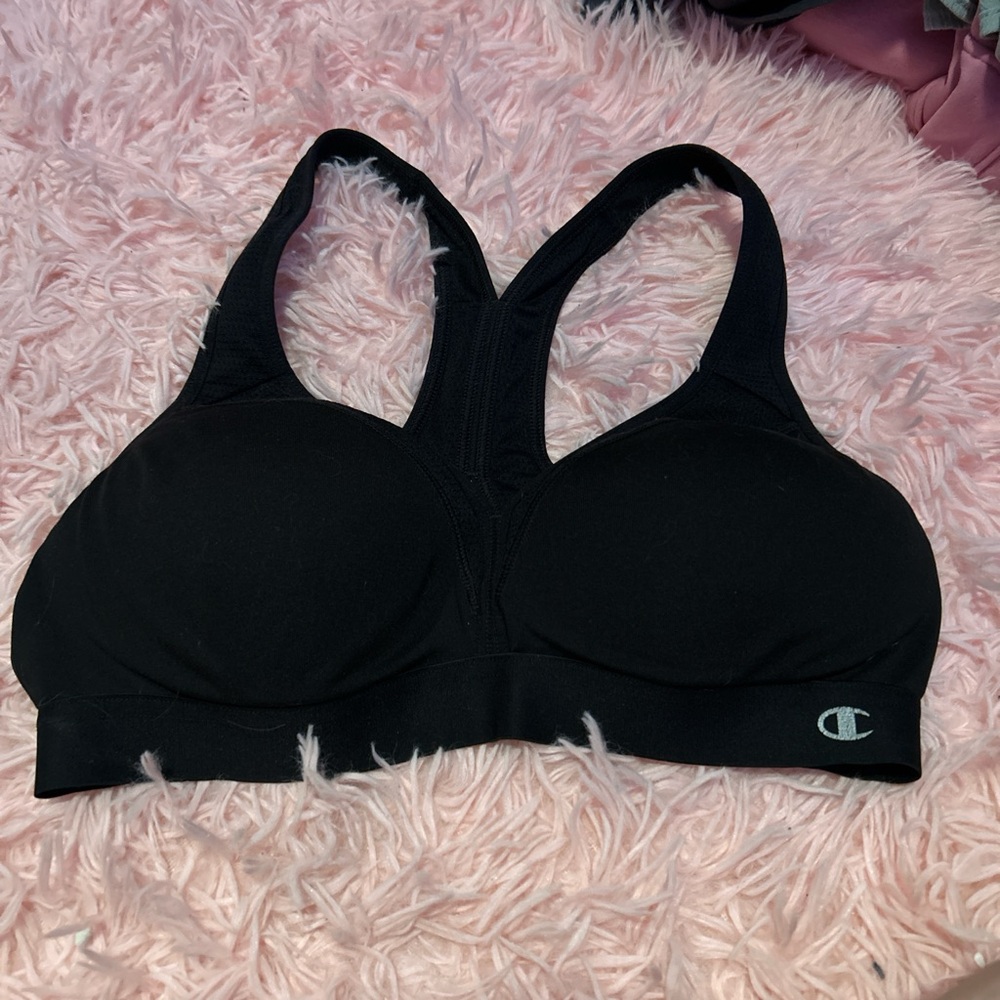 Champion Women's Black Racerback Sports Bra